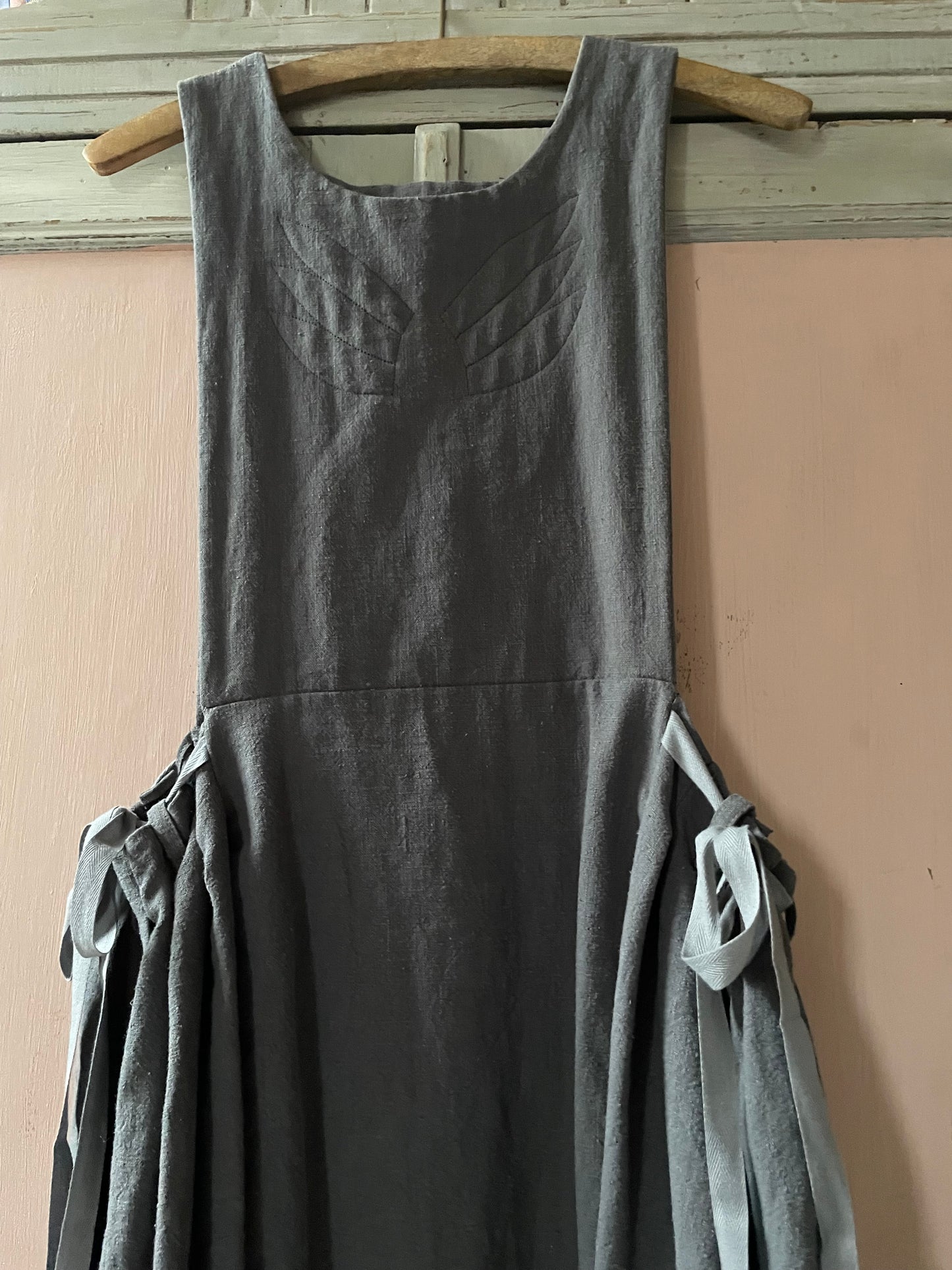 Linen Leaf Pinafore